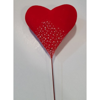 Coração vermelho 9 cms com pico
