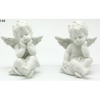 Anjo decorativo branco com...