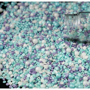 Mix harmonia 100 gr. confeti azul-branco-lilás
