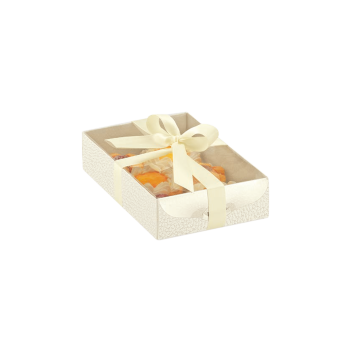 Caixa com Tampa PVC - altura 3,5cm Pele Branco