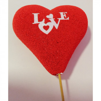 Coração Love com 16 cms e pico