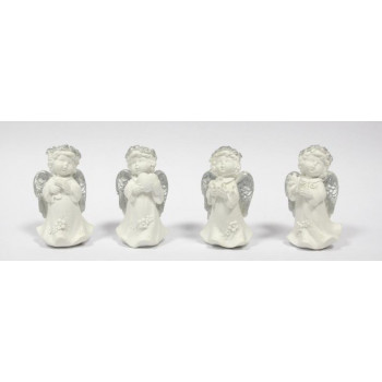 Anjo decorativo branco com...