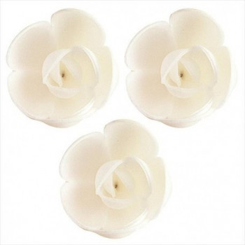 Flores em hóstia brancas 4 cms dekora (individual)