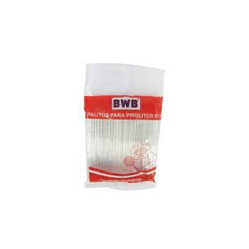 Palito para pirulito - chupas BWB tubo de PET branco nº9 - 100 unid.