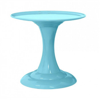 Prato com pé expositor - suporte bolo azul claro 220x255 mm