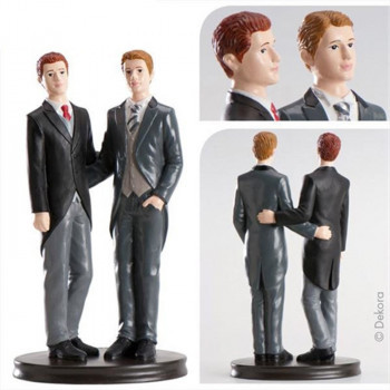 Noivos gay abraçados 19 cms...
