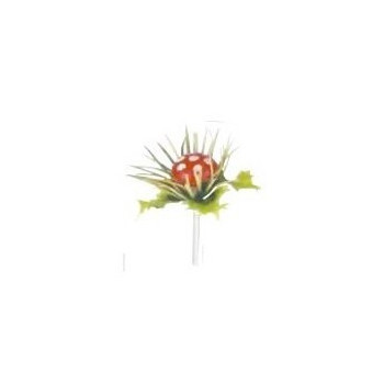 Cogumelo com folha azevinho PVC 6 cm