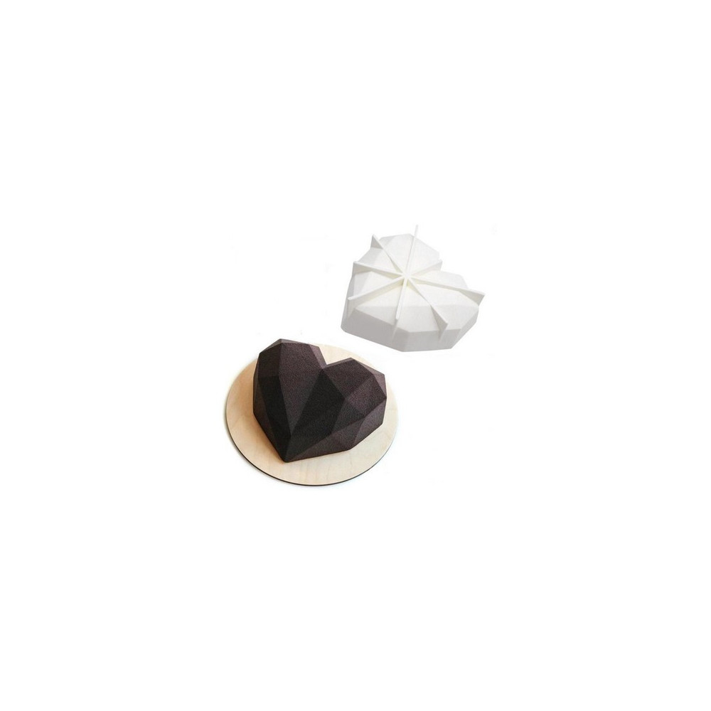 Forma silicone “Coração Diamante” 18×18 cm | CakeDreams