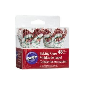 Petifur mini motivo do pai natal 48 unid. wilton - forminha papel