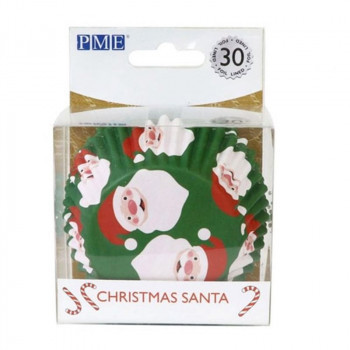 Petifur metalizado motivo do pai natal 30 unid. PME - forminha papel