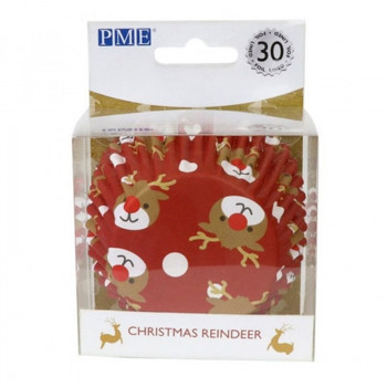 Petifur metalizado motivo rena natal 30 unid. PME - forminha papel