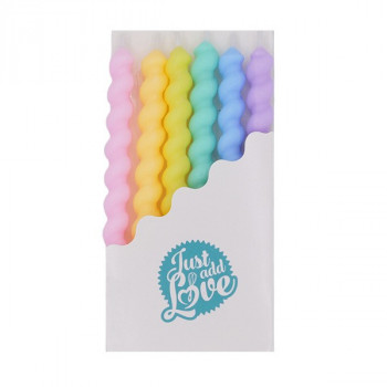 Velas torcidas cor pastel | CakeDreams