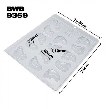 Molde acetato simples chocolate pezinhos BWB9359