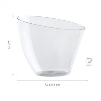 Copo  transparente dekora sobremessa- mousse - gelatina - unid. - 140 ml