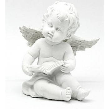 Anjo decorativo branco com 12 cm