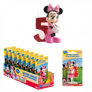 Velas Minnie - vários números -5cm
