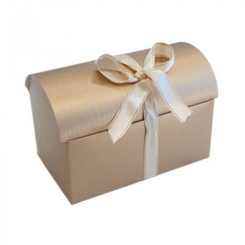 Caixa tipo baú Ouro com 10x7x7,5 cms