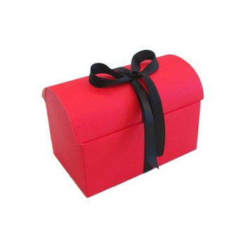 Caixa tipo baú Vermelho com...