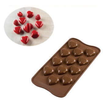 Molde Silicone Bombons corações  Silikomart (esferas) 3D