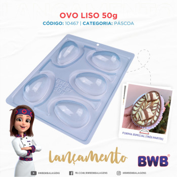 Forma - Molde acetato 3 peças ovo de colher 50 gr. BWB Pascoa refª 10467