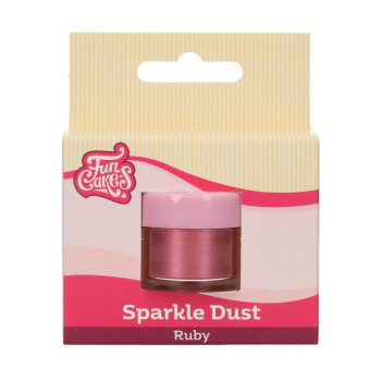 Corante em pó sparkle dust ruby funcakes