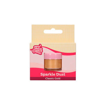 Corante em pó sparkle dust classic gold funcakes