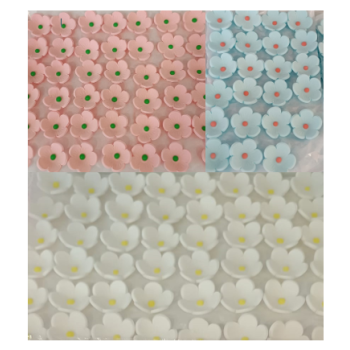 Flores em açúcar diâmetro 2.5 cms dekora (unidade)