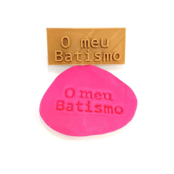 Marcador batizado - Carimbo - O meu batismo