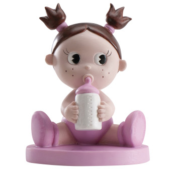 Menina com biberão dekora