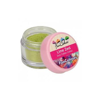 Corante em pó verde lima - lime zest - colour dust 4 gr. funcakes