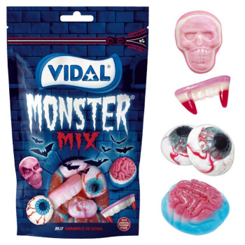 Saco gomas Monster mix Vidal - Dia das bruxas - 180 gr.