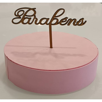 Topo de bolo MDF - Parabéns