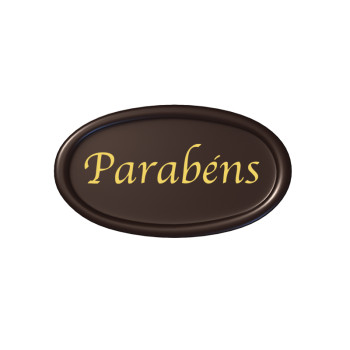 Placa Parabéns em chocolate