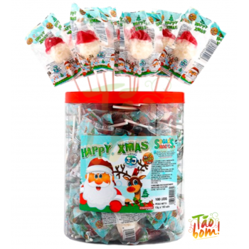Chupa cara de pai natal -sabor a morango - 13 gr. (unidade)