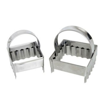 Cortante de inox frisado - canelado quadrado rissois