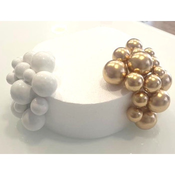 Conjunto 20 bolas decorativas - branca ou dourada