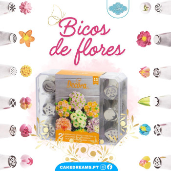 Conjunto 12 Bicos Pasteleiro “Boquilha Russa” (Decora) | CakeDreams