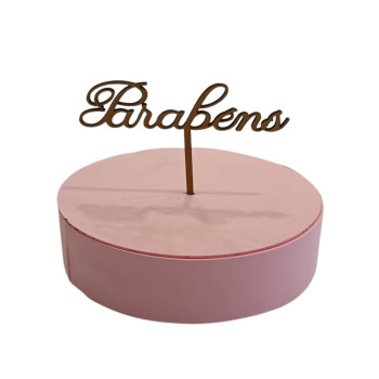 Topo de bolo MDF - Parabéns