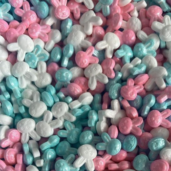 Cabeça de Coelhinho Rosa Branco Azul | CakeDreams
