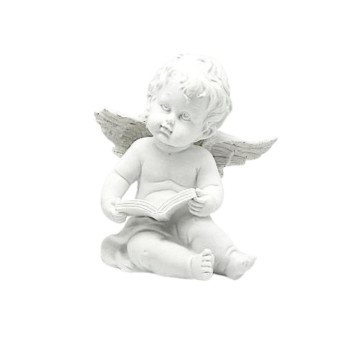 Anjo decorativo branco com...