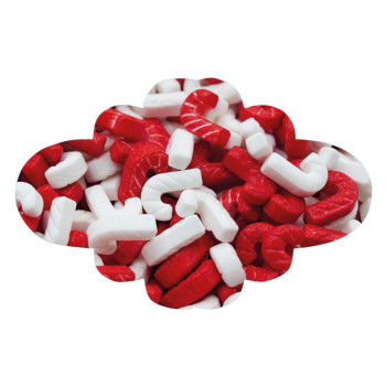 Bengala de natal vermelhas e brancas 100 gr.