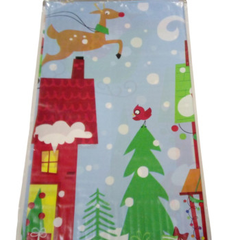 Toalha de mesa plástica motivo Natal com 1,37x2,13 mt Unique