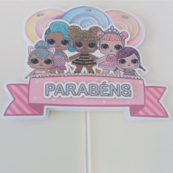 Topo de Bolo “LOL Surprise – Parabéns” | CakeDreams