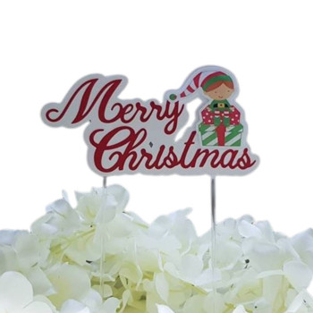 Topo de Bolo “Merry Christmas” com Duende e Presentes | CakeDreams