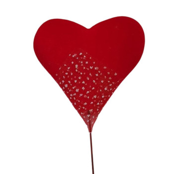 Coração vermelho 9 cm com pico