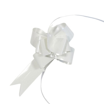 Laço branco brilho com 23 mm