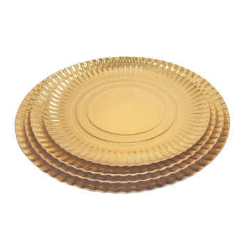 Prato cartão dourado