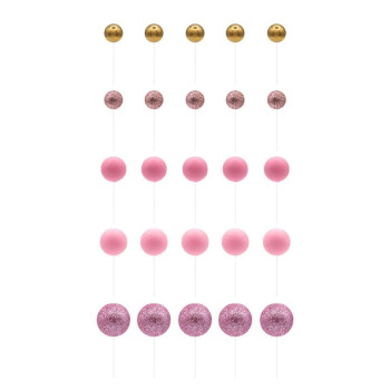 Conjunto Esferas Rosa & Ouro | Cake Dreams