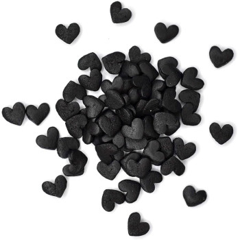 Corações  pretos médio 55 gr