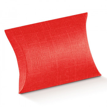 Caixa vermelha 17x12x3,5 cms oval